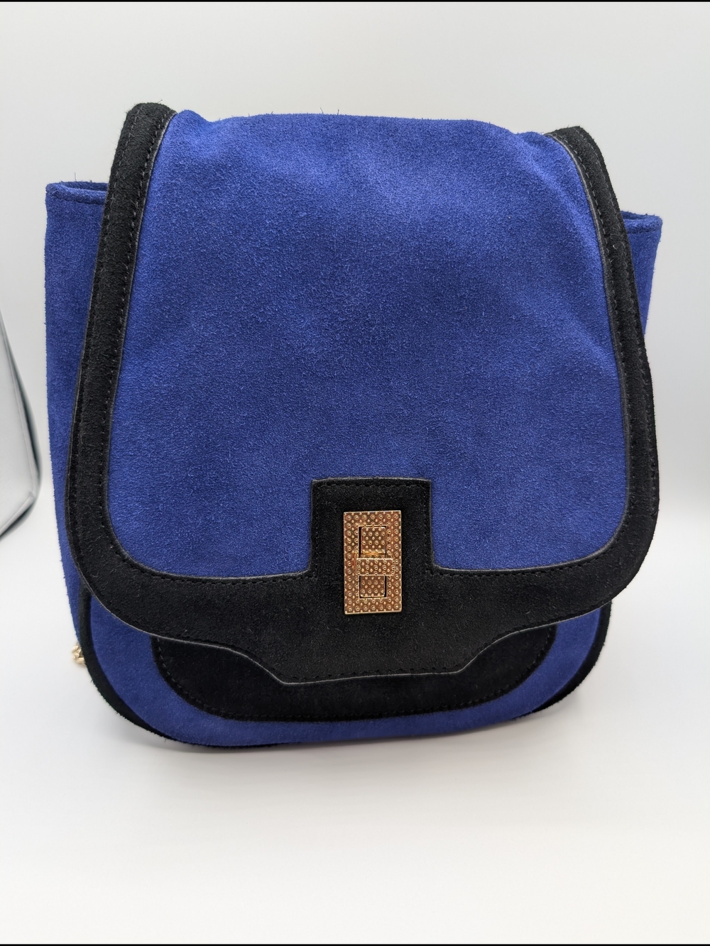 Danielle Nicole Suede  Bag in Royal Blue and Black
